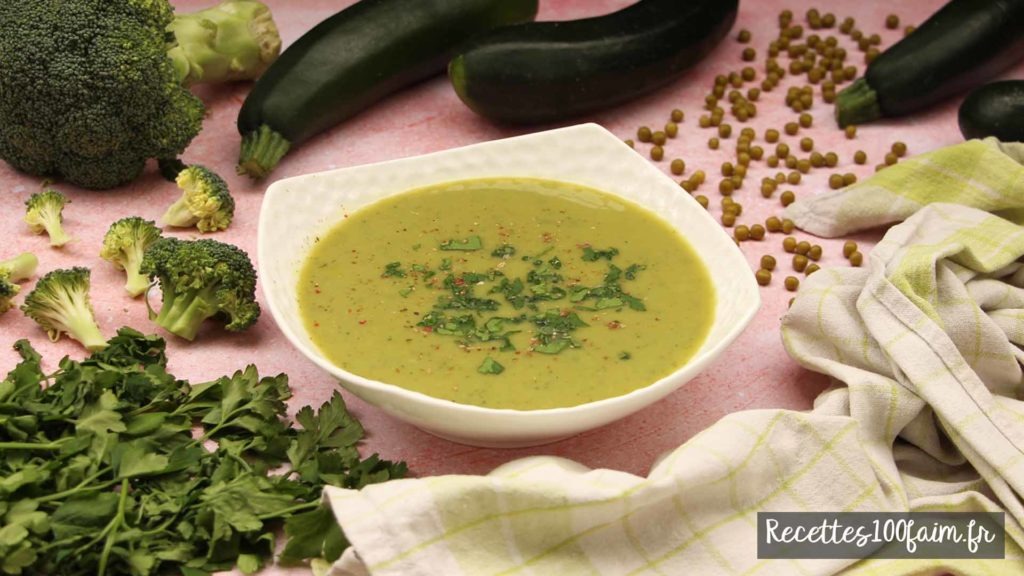 recette soupe courgette brocoli petits pois