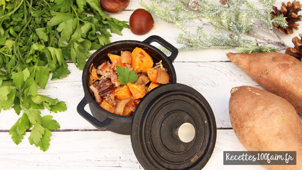 recette gratin patate douce chataigne