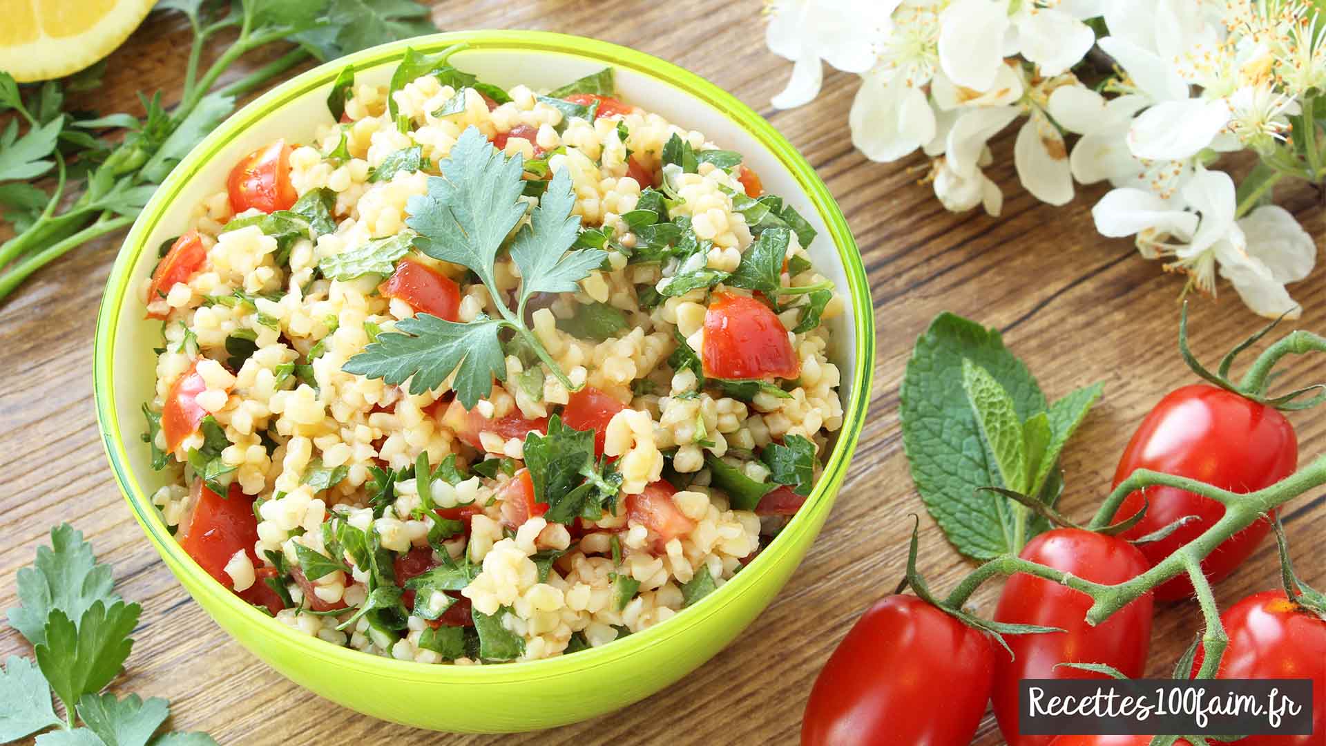 Recette de taboulé boulgour et menthe fraîche