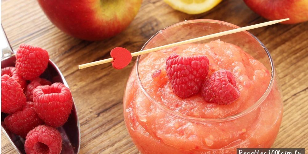 Recette maison de compote pomme framboise