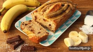 Cake Banane, Chocolat Noir & Coco | Recettes100faim