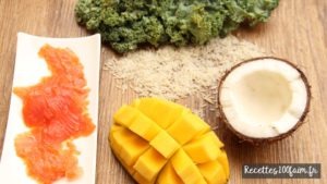 saumon chou kale mangue