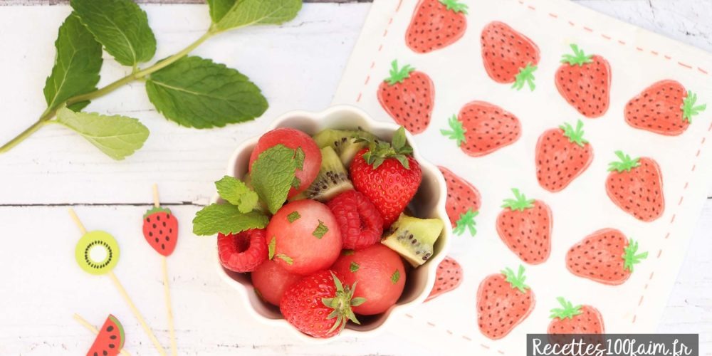 salade de fruits pasteque kiwi framboise fraise framboise