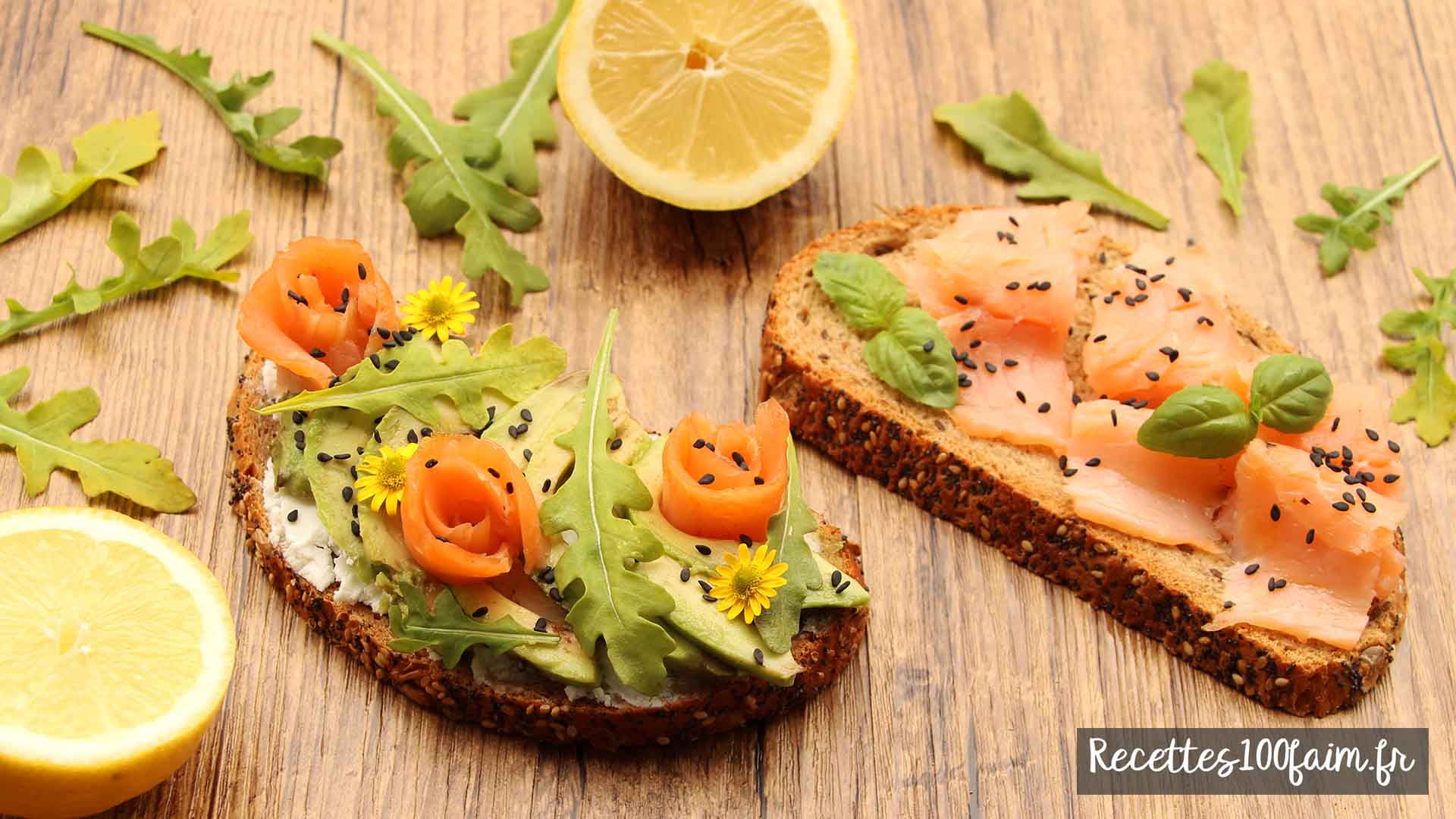 toast saumon avocat chevre