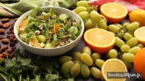 recette salade orange amande raisin
