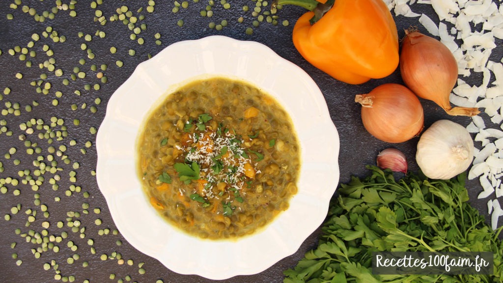 recette dhal pois casses poivrons