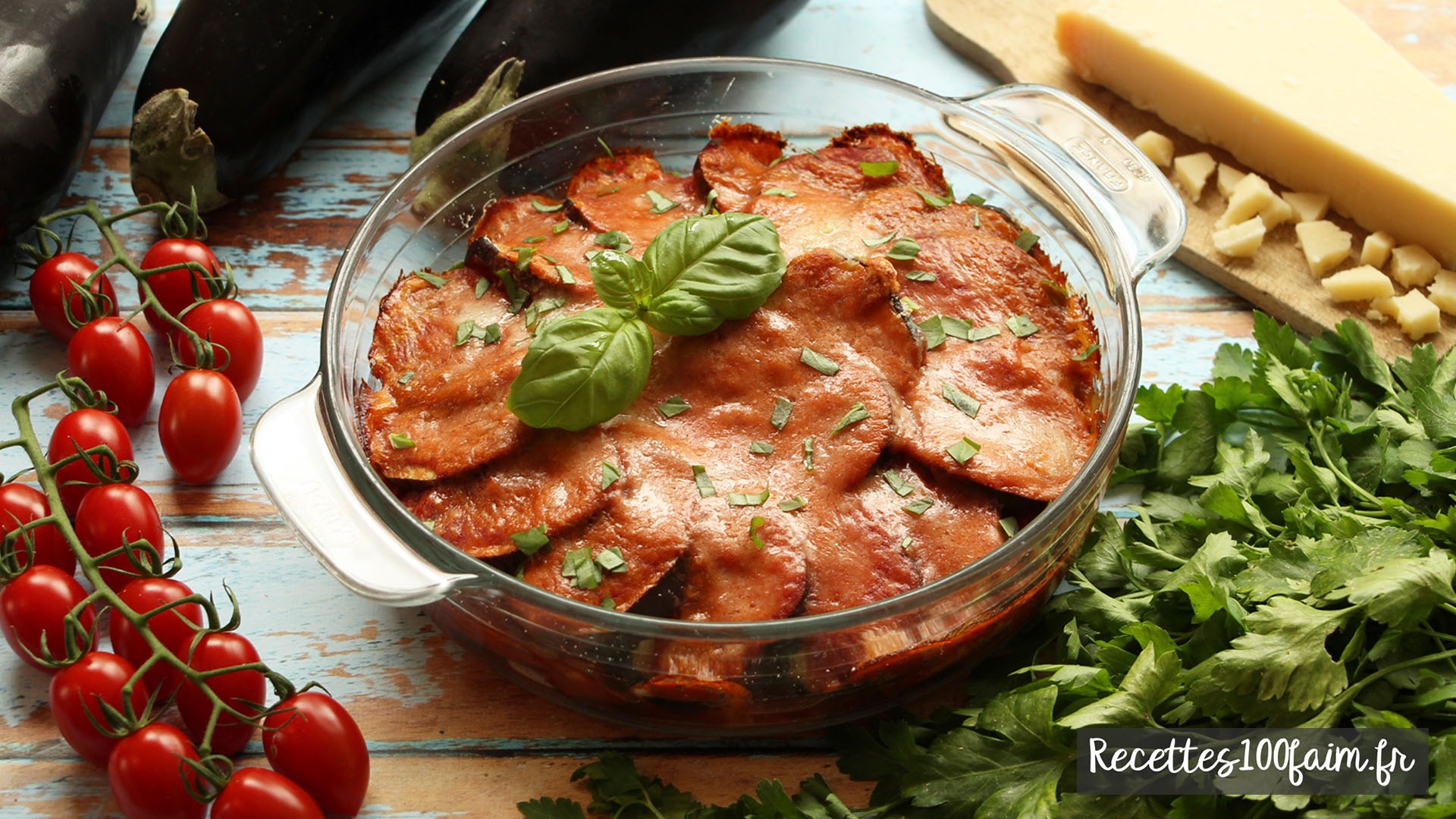 recette gratin aubergine tomate parmesan