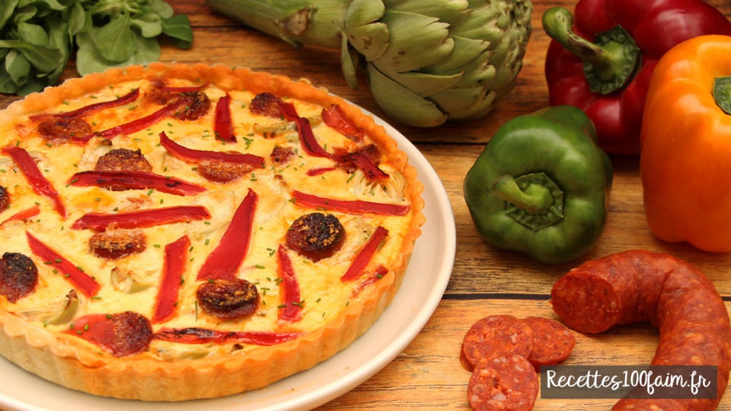recette tarte artichaut poivron chorizo