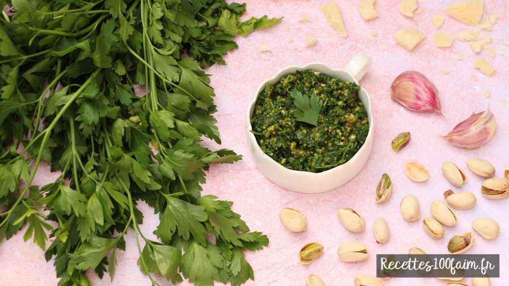 recette sauce pesto persil pistache