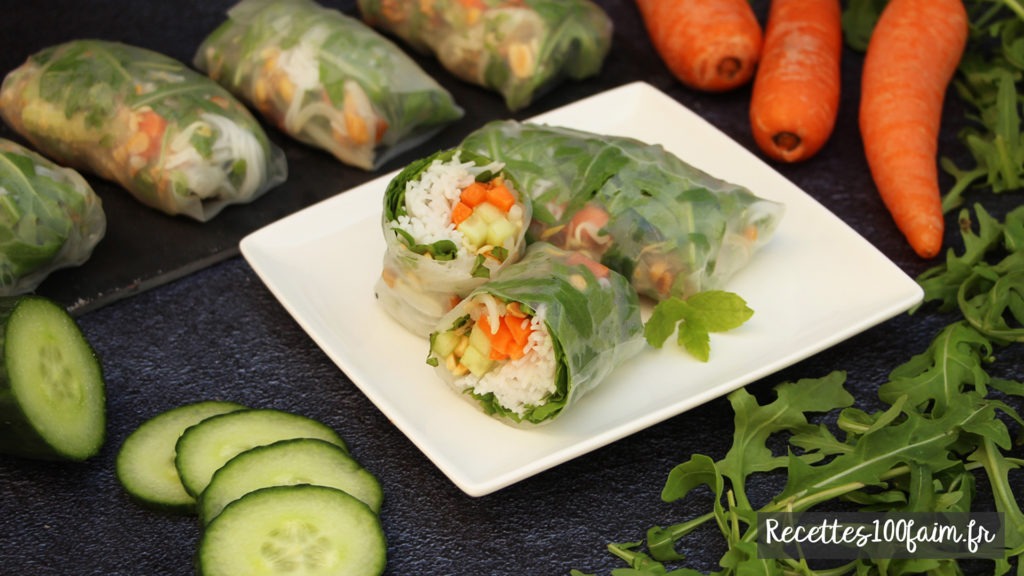 recette rouleaux de printemps vegetariens