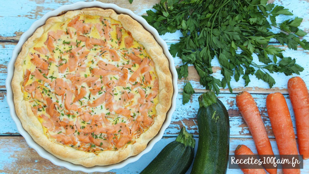 recette tarte saumon carotte courgette