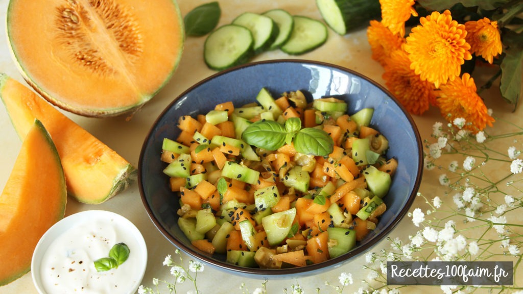 salade melon concombre olive