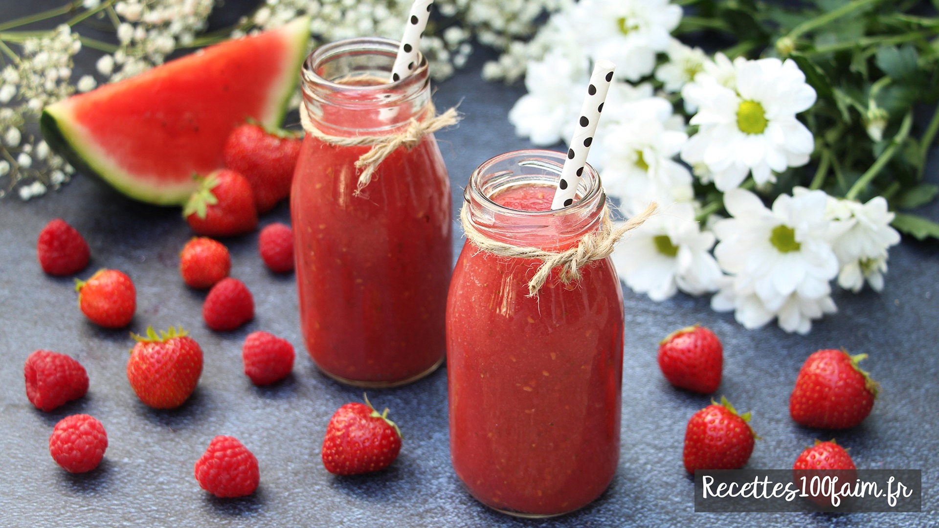 recette smoothie fruits rouge