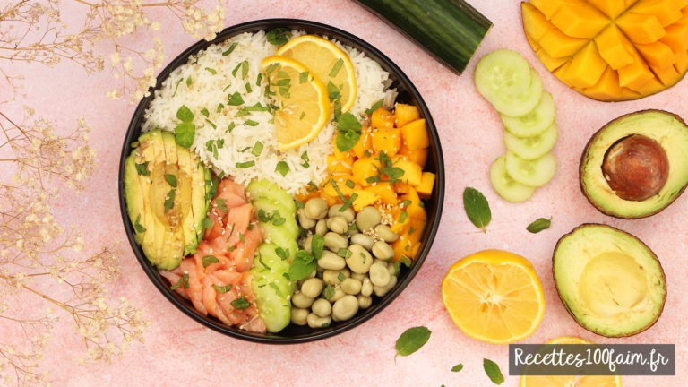 poke bowl saumon avocat mangue