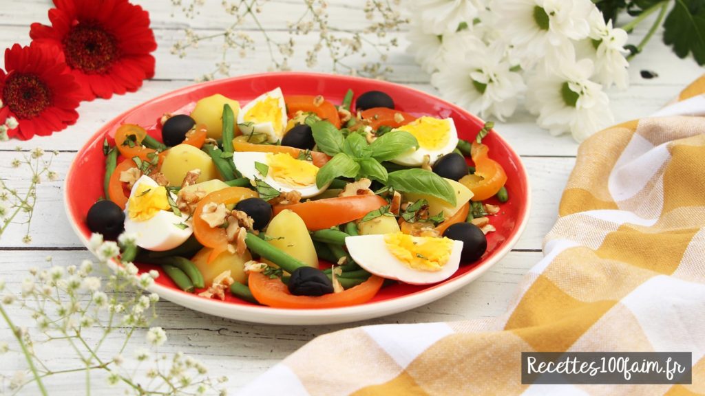 recette salade patate oeuf haricot poivron