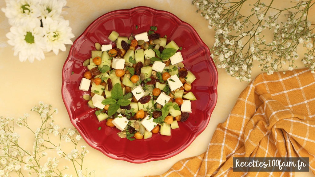 recette salade pois chiche concombre feta