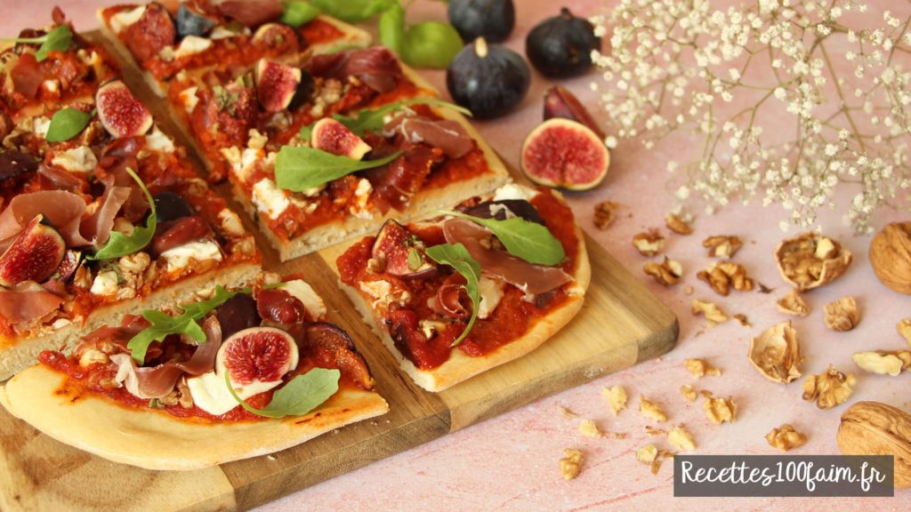 recette pizza figue chevre noix