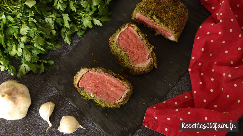 Rôti de bœuf en croute de persil | Recettes100faim