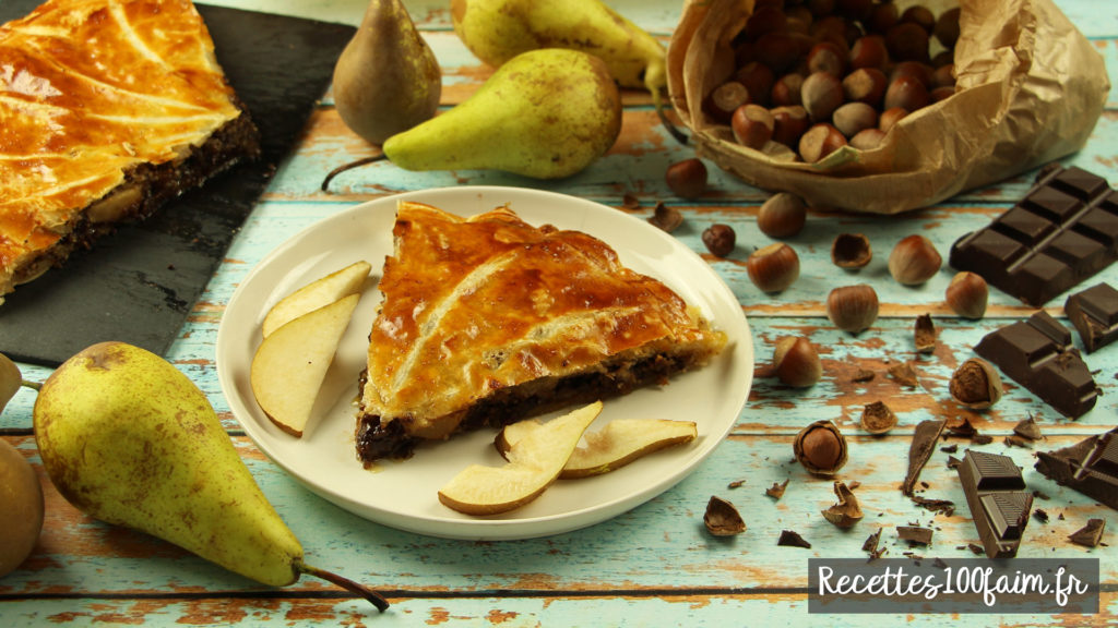 recette galette des rois poire chocolat noisette