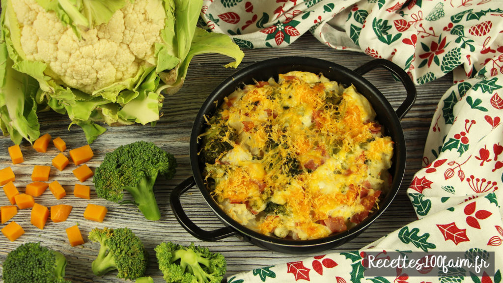 recette gratin chou bechamel jambon