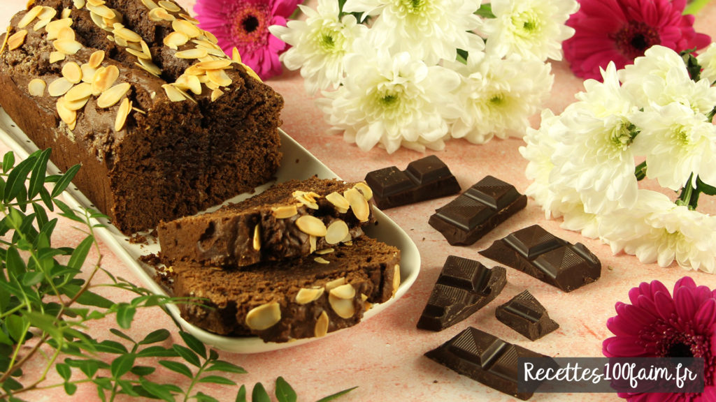 recette cake moelleux chocolat noir amandes