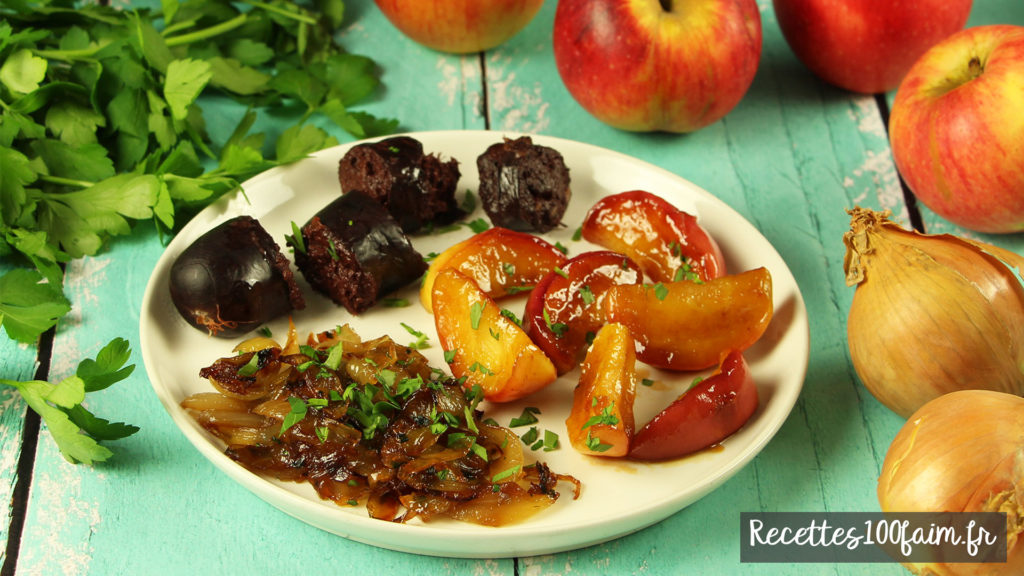 Recette Boudin Noir Aux Pommes Et Oignons Au Four Boudin noir aux pommes & oignons confits | Recettes100faim