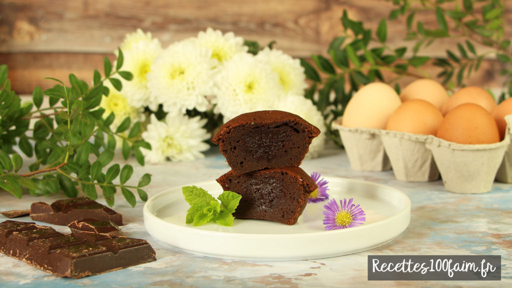 recette mini fondants chocolat noir vanille