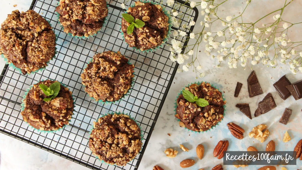 recette muffins chocolat noir graines