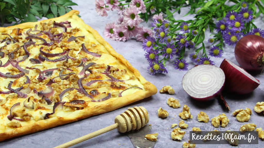 recette pizza chevre miel noix