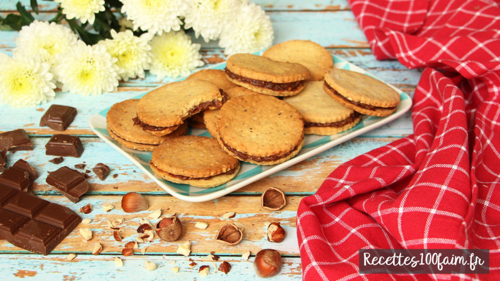recette sablés chocolat noisette