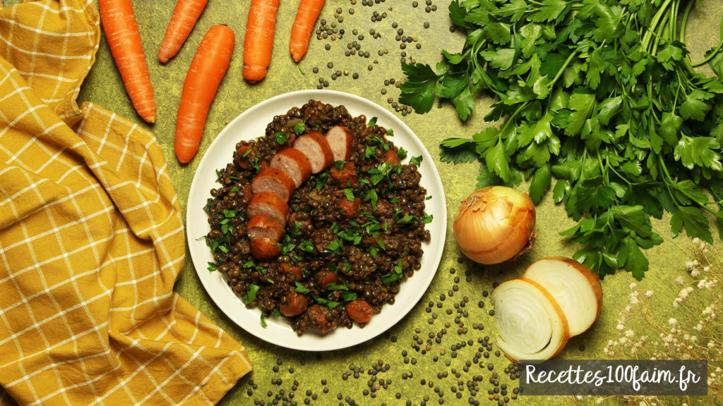 recette saucisses lentilles