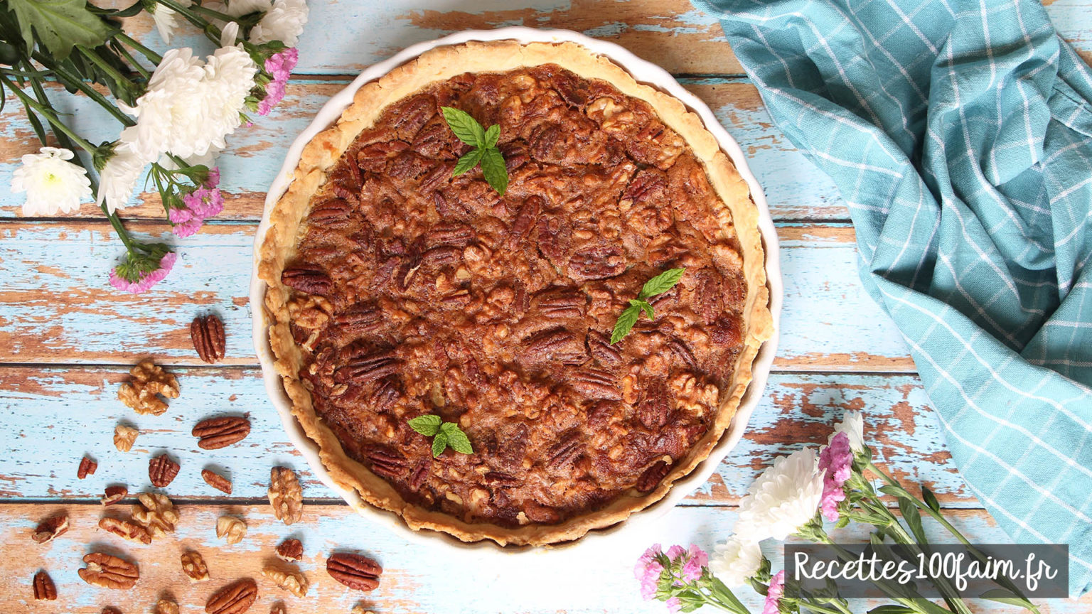 Tarte aux noix & noix de Pécan (pecan pie) | Recettes100faim