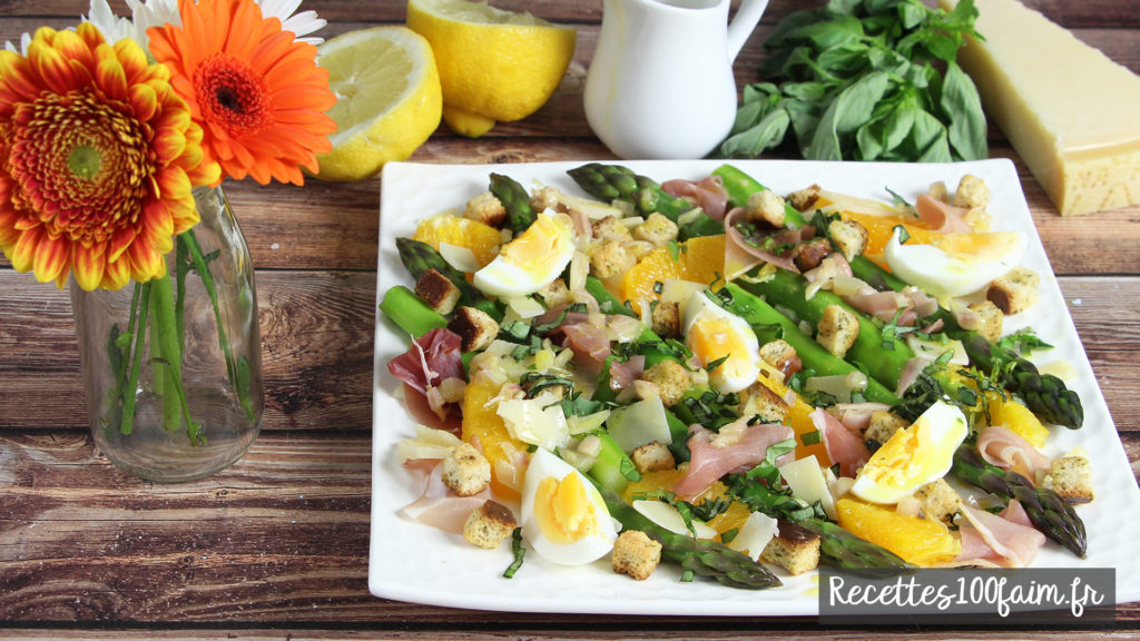 recette salade asperge orange parmesan