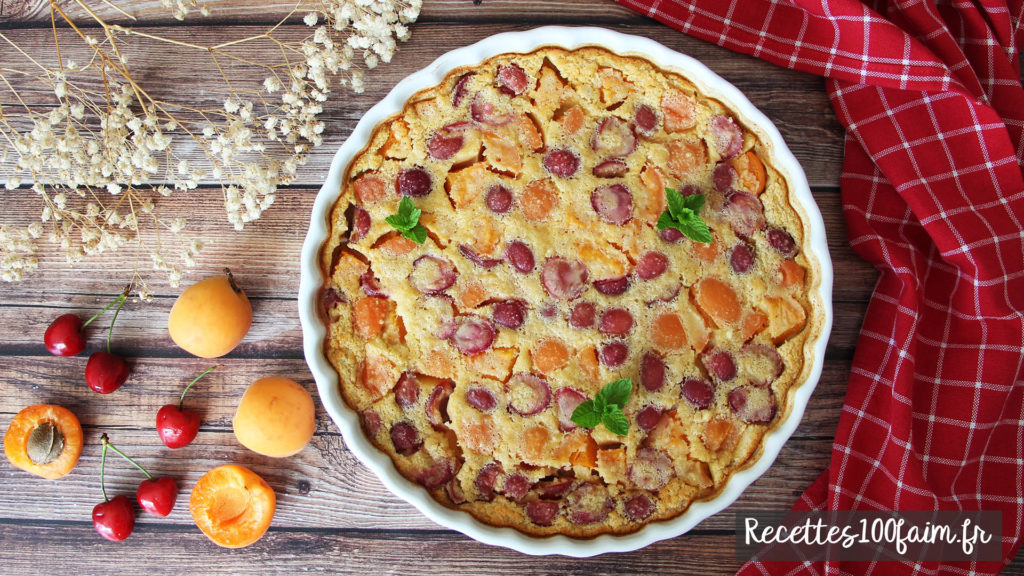 recette clafouti cerise abricot amande