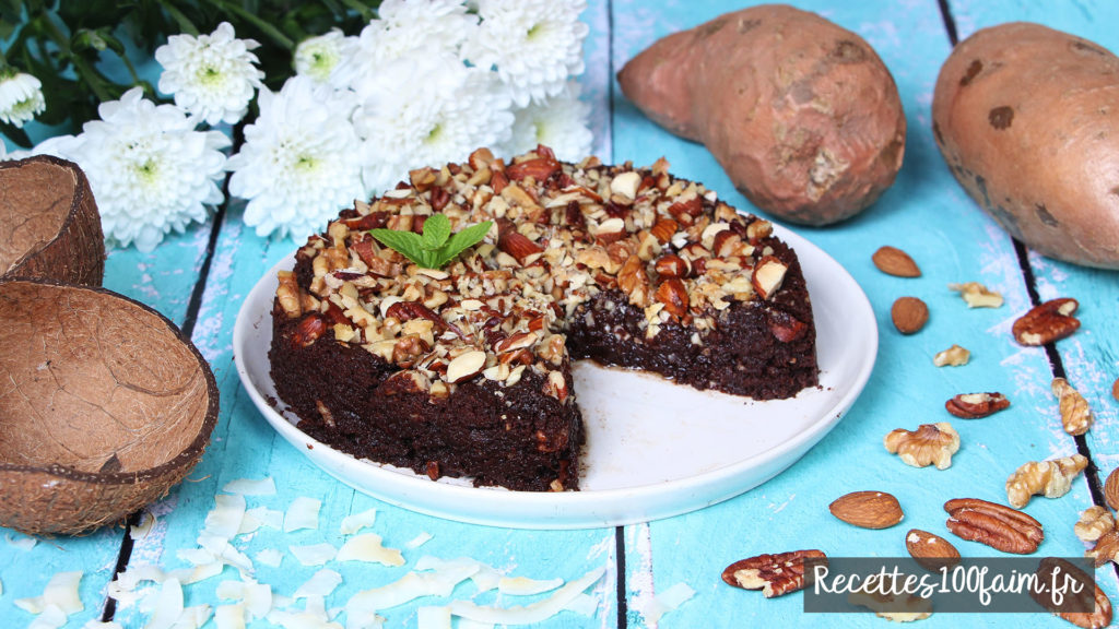 recette brownies chocolat patate douce coco