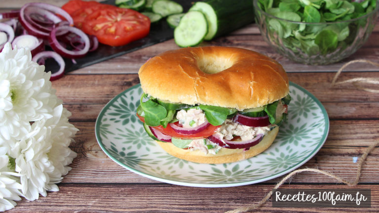 recette bagel thon crudite