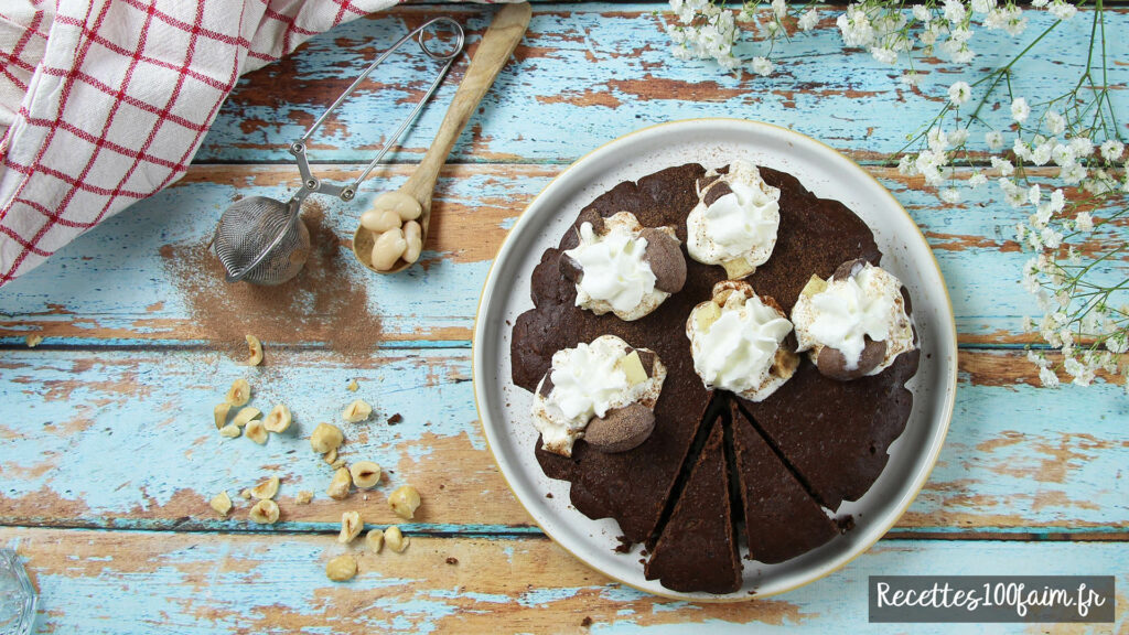 fondant chocolat noir haricots tarbais noisettes