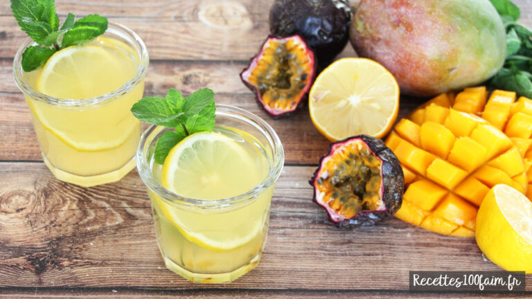 recettes100faim-the-glace-mangue-passion thé glacé mangue passion