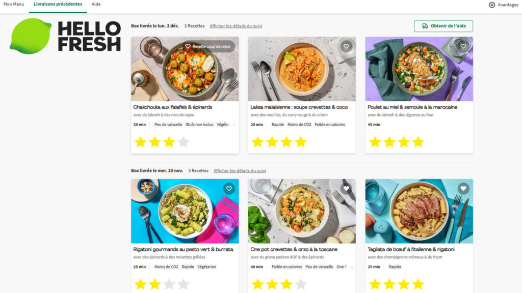 Test Hello Fresh box repas, avis de diététicienne Recettes100faim