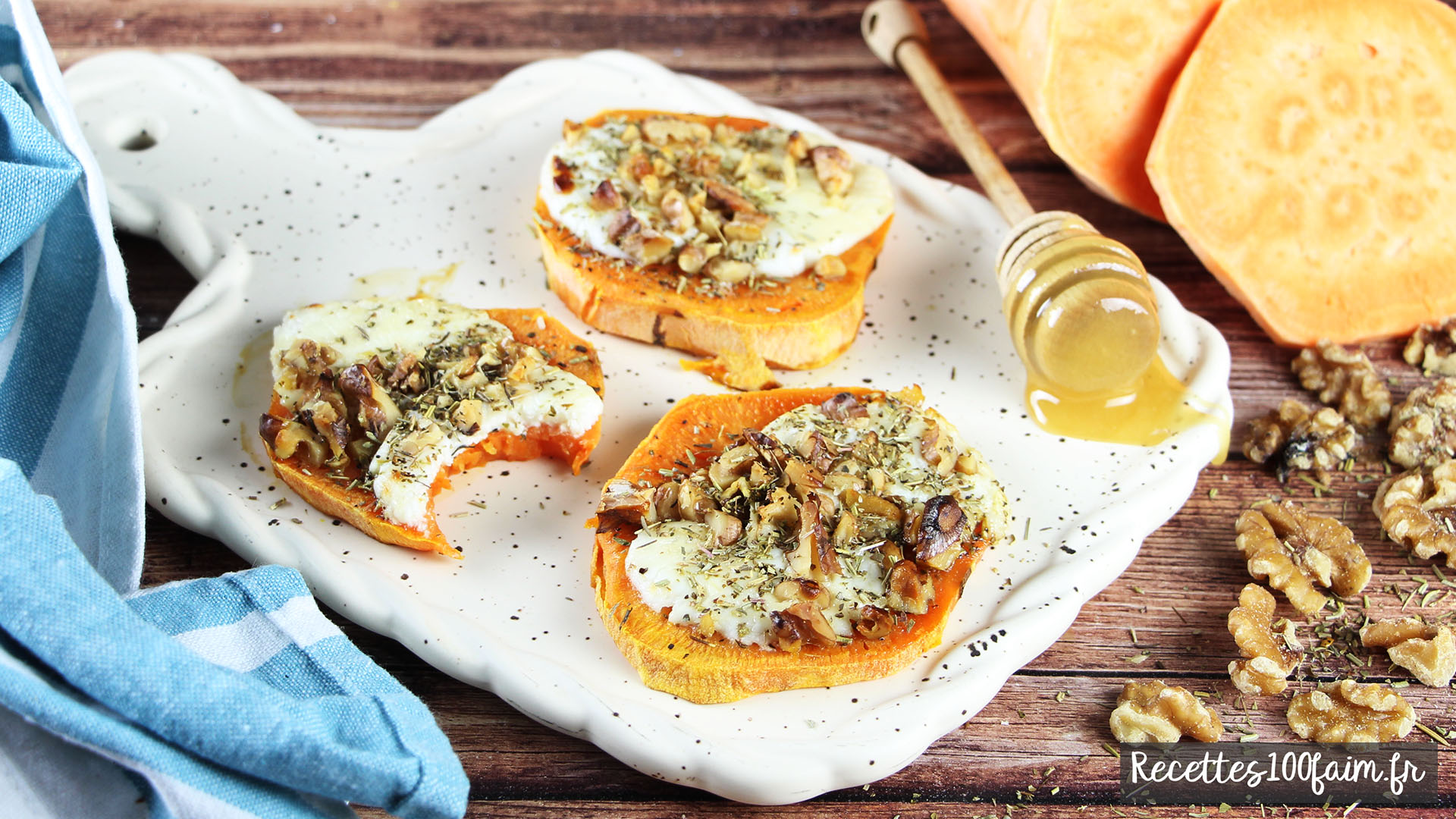 toast patate douce chevre miel